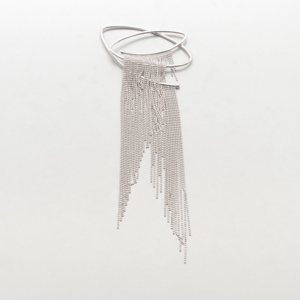Sterling Silver Fringed Ear Cuff